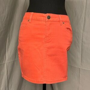 ASTOR Denim Coral Cotton Blend Mini Skirt - Casual Summer Style